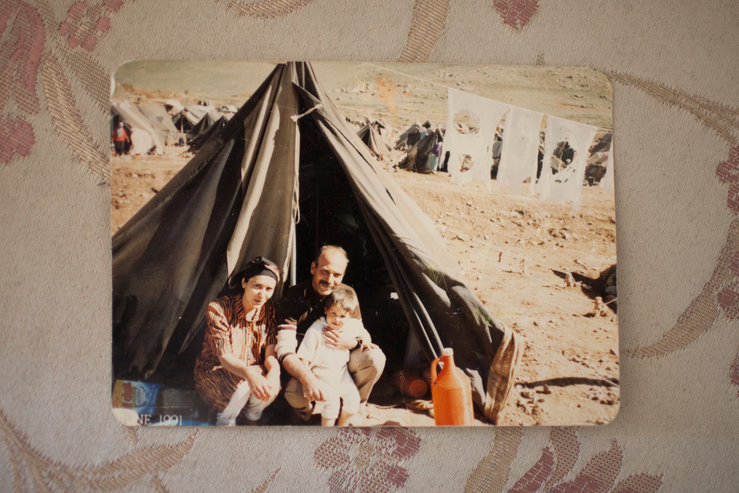 The family in Iran in 1991, a few months after the end of the Gulf War.