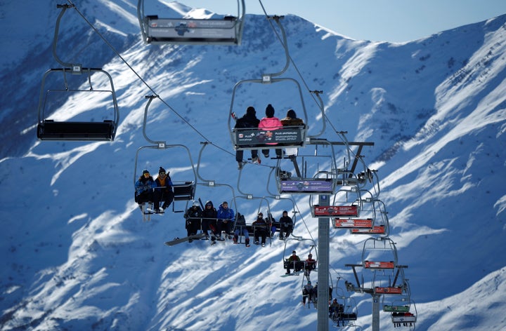 A chairlift malfunction at the Gudauri ski resort in the Caucasus mountain range in Georgia, shown in 2017, sent people flying into the air.