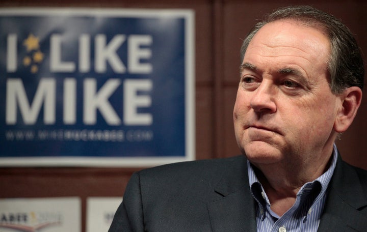 Former Arkansas Gov. Mike Huckabee at a campaign rally in January 2015, when he was a Republican presidential candidate. 