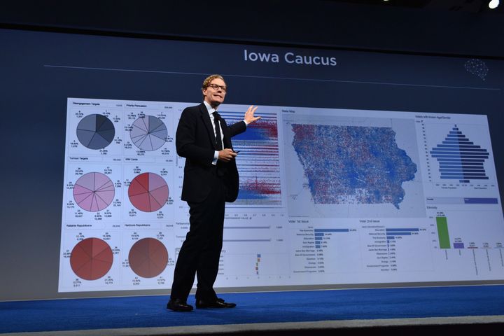 Cambridge Analytica CEO Alexander Nix, seen above speaking at the 2016 Concordia Summit in New York in 2016