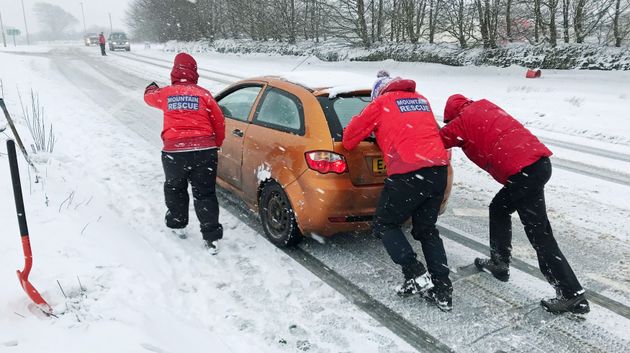 Travel disruption hit the A30 in the south west of England after 80 people were forced to spend a night in a school.