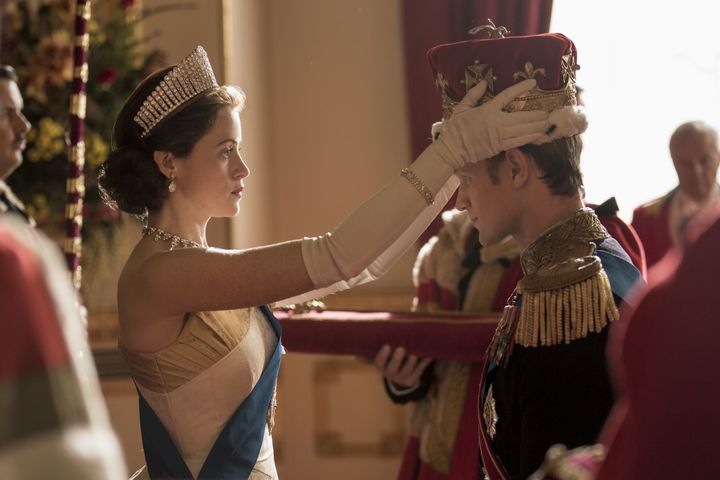 Claire Foy and Matt Smith in 'The Crown'