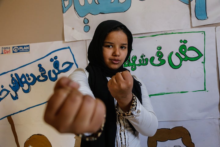 Aya, 13, learns self defence to protect herself against street harassment