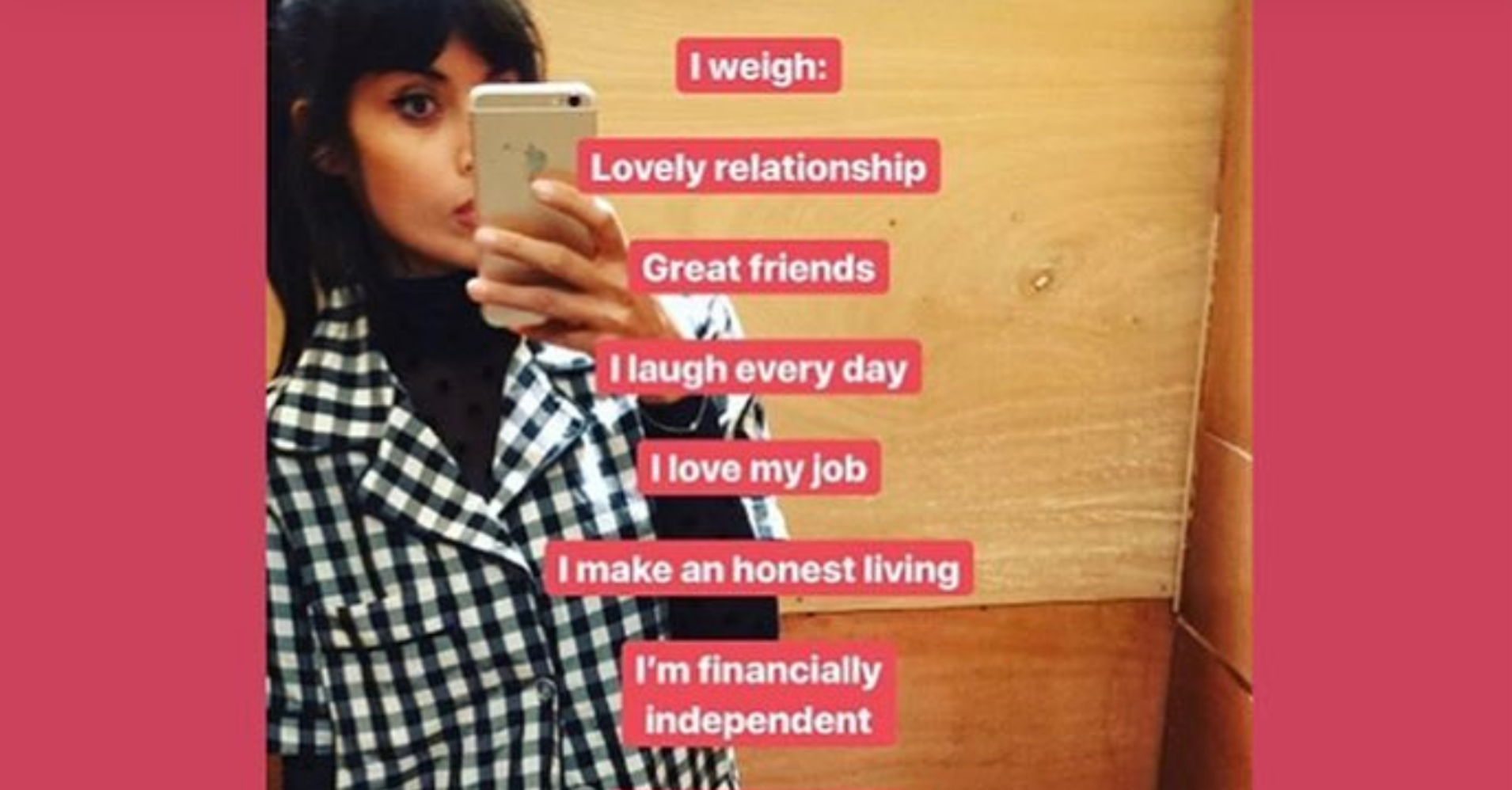 Jameela Jamil's 'I Weigh' Instagram Celebrates Body Positivity, Self-Worth Jameela Jamil's 'I Weigh' Instagram Celebrates Body Positivity, Self-Worth