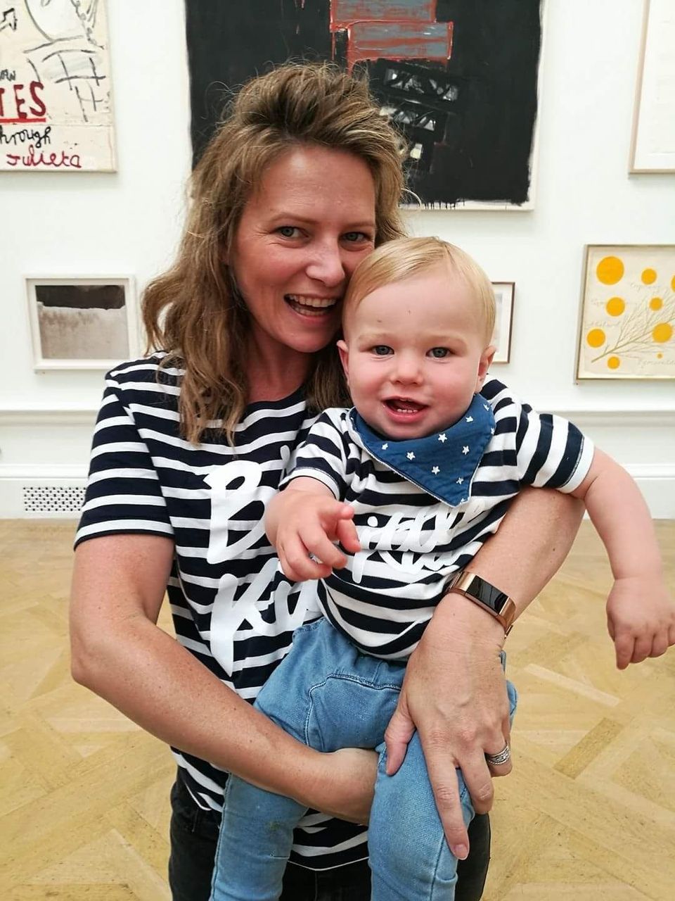 Rachel Denton and her one-year-old son. 