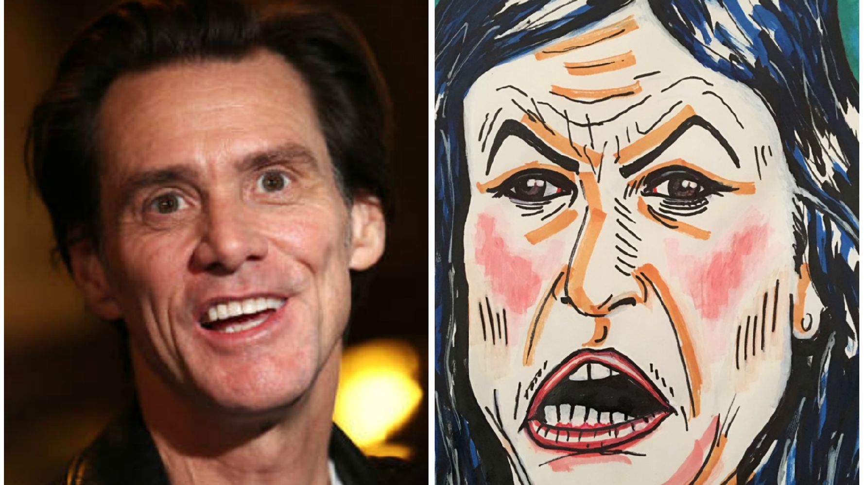 Twitter,Painting,Sarah Huckabee Sanders,Jim Carrey.