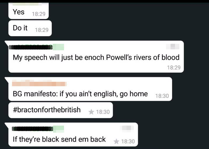 Exeter University students have been suspended amid accusations members of a law society sent racist messages 