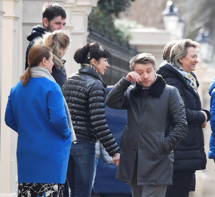 There were tearful scenes outside the embassy on Tuesday