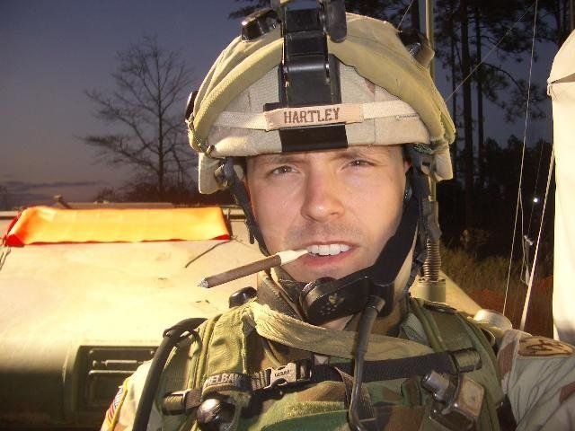 Sgt. Jason Hartley poses for a selfie days before he took down his blog. 