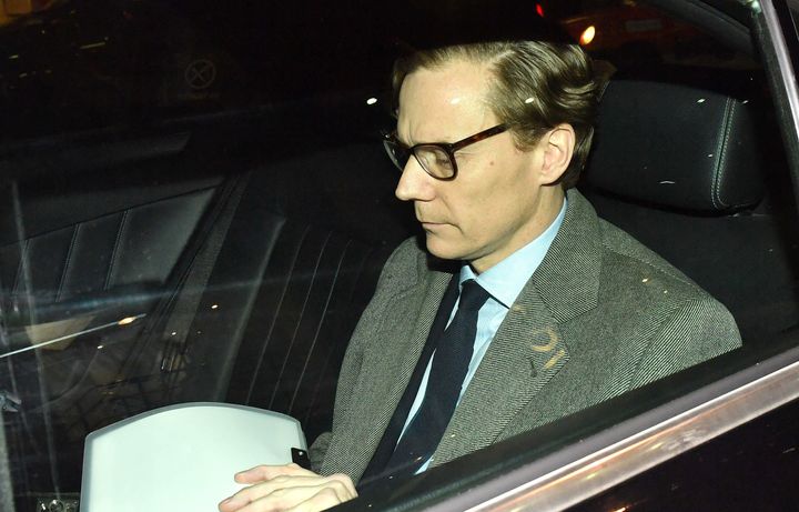 Chief executive of Cambridge Analytica, Alexander Nix, leaves the firm's offices in central London.
