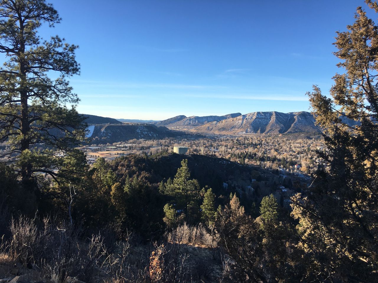 The view of Durango, Colorado, from Animas Mountain just outside of downtown.