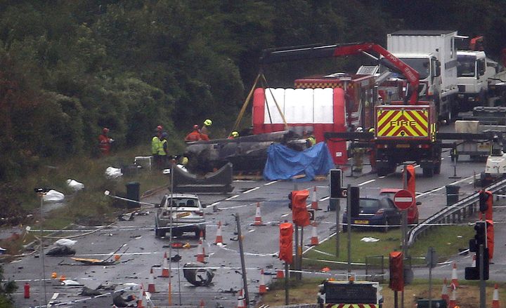 The scene of the crash