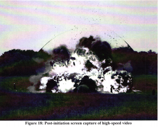 The FBI Laboratory’s Explosives Unit constructed and set off a 300-pound car bomb using fertilizer to show the damage that the bomb the Crusaders were allegedly building could have caused.