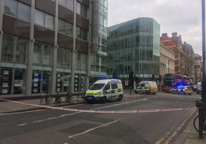 New Oxford Street in central London was closed and Cambridge Analytica's HQ evacuated.