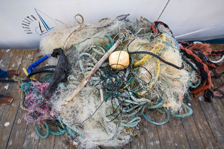 Trash collected from the Great Pacific Garbage Patch.