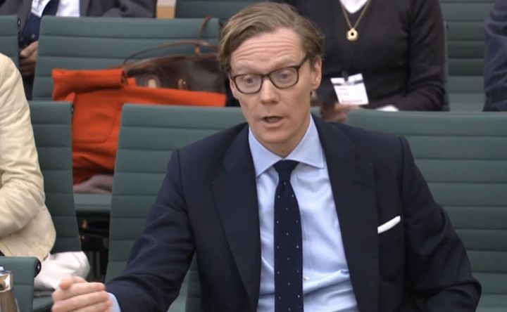Alexander Nix appears before the select committee on February 27