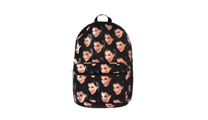 Kim Kardashian sells her own “ugly cry” backpack. 