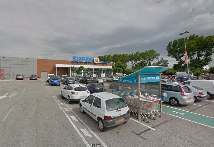 Street View image of the Super U supermarket in Trèbes, France, where Friday's hostage situation is reportedly unfolding.