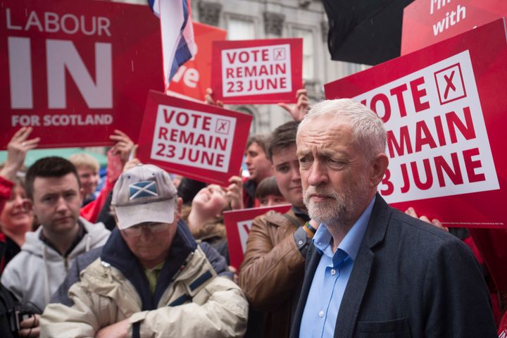 Corbyn was accused by remainers of not campaigning enthusiastically during the referendum