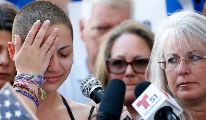 Gonzalez speaks at a rally for gun control on Feb, 17, 2018, three days after the shooting at Marjory Stoneman Douglas High School in Parkland, Florida.