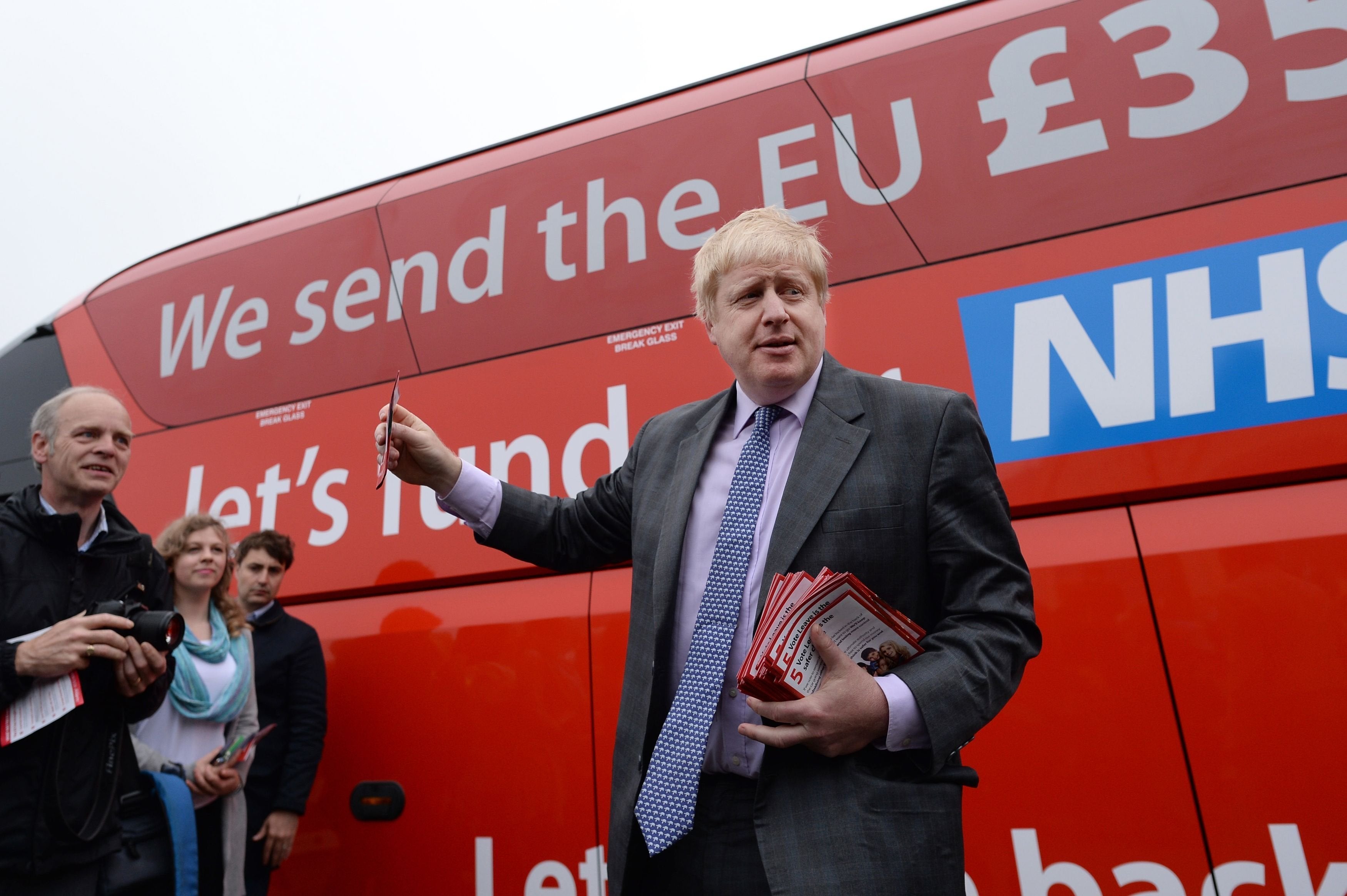 PA Archive PA Images Boris Johnson campaigning for Brexit in front of the controversial Vote Leave bus