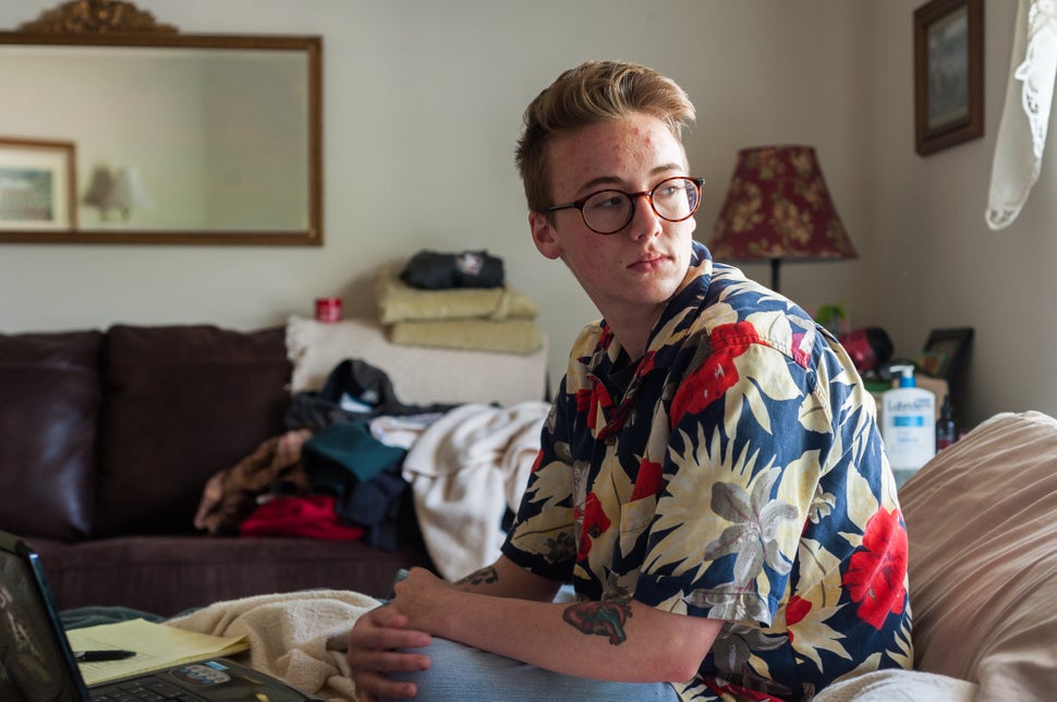 Preston Curts lives with his grandparents in a makeshift room in Ocala, Florida. 