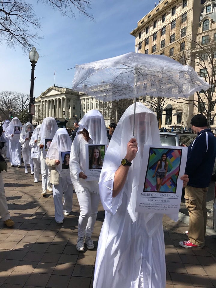 Gays Against Guns’ procession of “human beings,” representing lives that have been lost to gun violence.