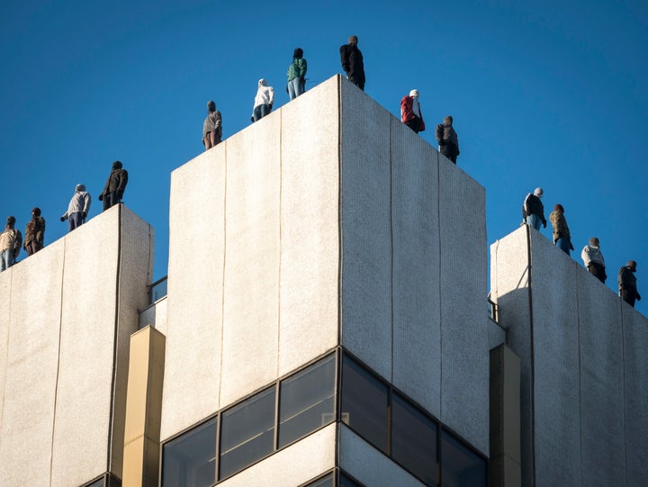 <strong>The figures of 84 men have been installed at the broadcaster's headquarters</strong>