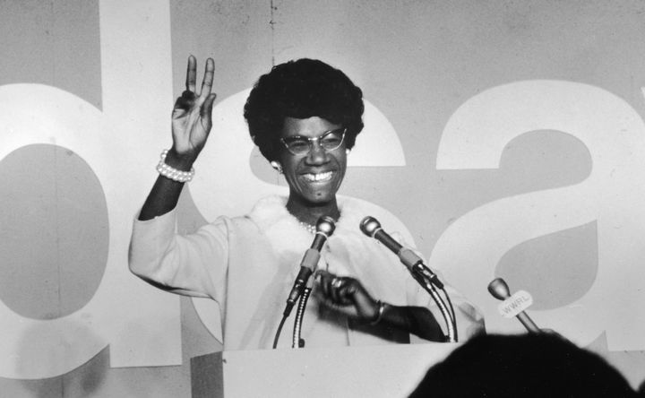 Shirley Chisholm, the first black woman elected to U.S. Congress and the first black person to run for a major party's presidential nomination, in 1968.