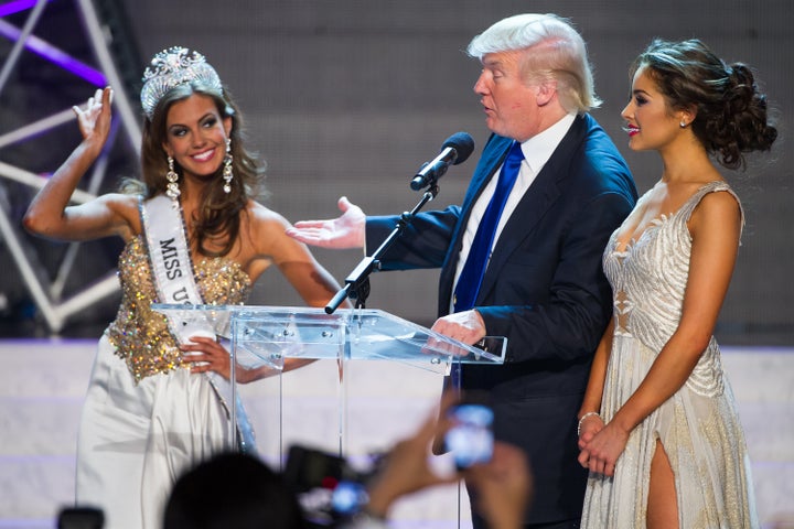 Donald Trump at the Miss USA pageant in 2013. The president has a passion for beauty contests.