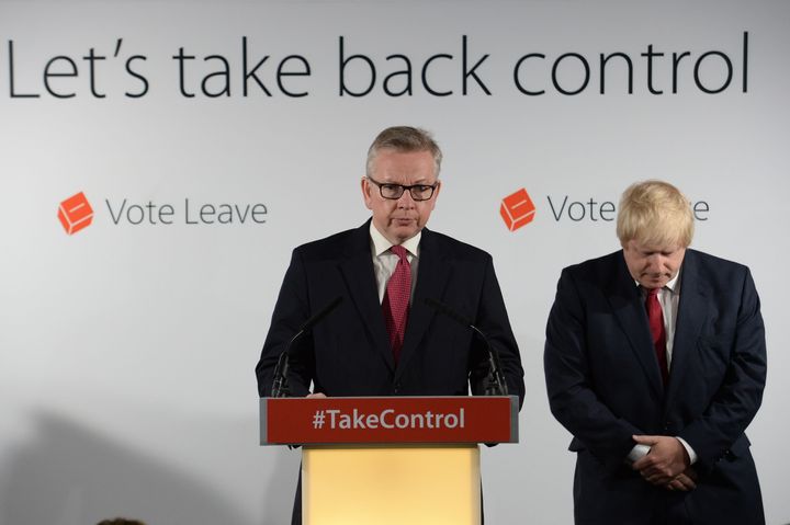 Michael Gove and Boris Johnson after winning the EU referendum