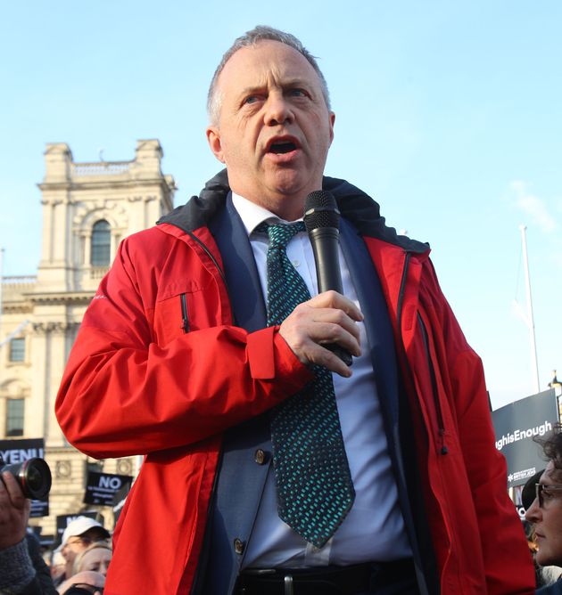 Labour MP John Mann speaks to the crowd