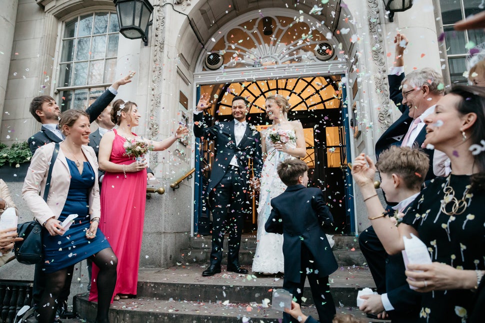 The couple shared a selection of image from their wedding exclusively with HuffPost UK.