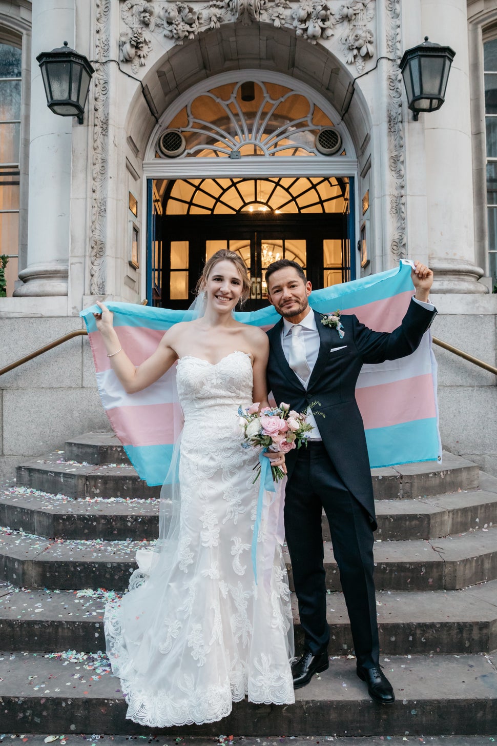 The couple shared a selection of image from their wedding exclusively with HuffPost UK.