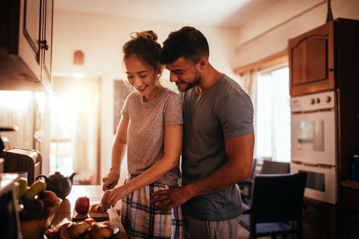Cooking together is a great way to prolong intimacy.