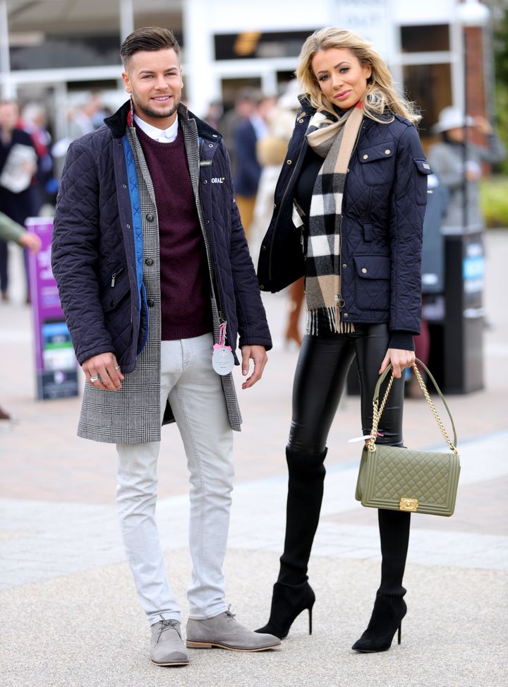 Chris with ex-girlfriend Olivia Attwood