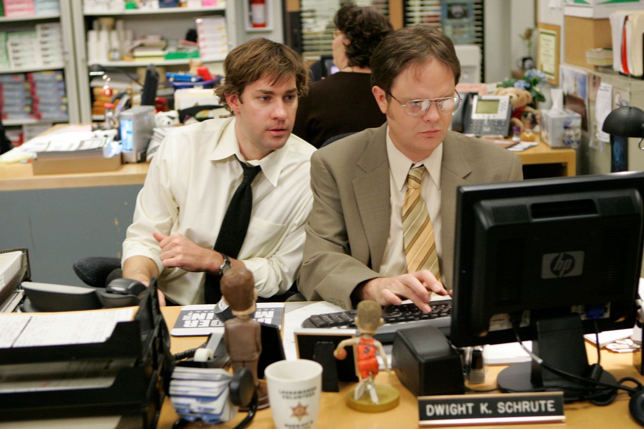 John Krasinski and Rainn Wilson in a 2008 episode of "The Office."