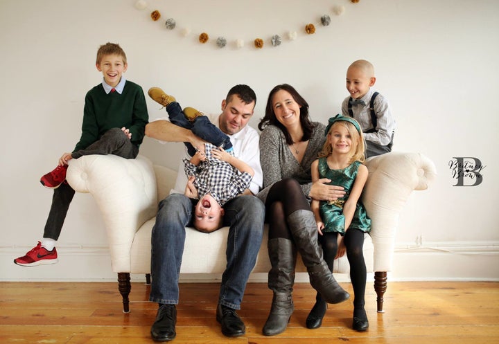 Heather Aliano with her husband, Doug, who is in the Air Force, and their kids.