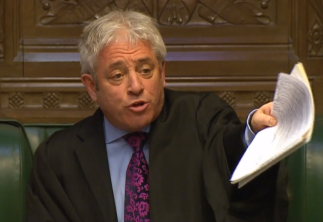 Speaker Bercow was forced to intervene