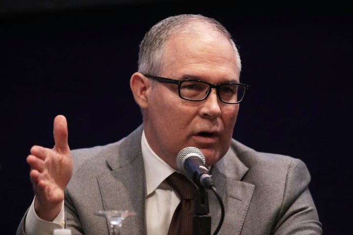 Environmental Protection Agency Administrator Scott Pruitt speaks during an event on Nov. 17, 2017, in Washington, D.C.