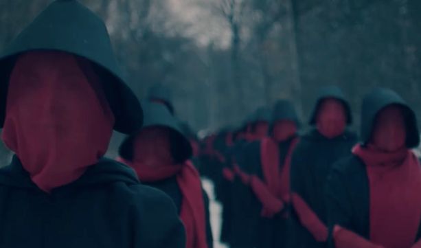 A screenshot from the most recent trailer for Hulu's "The Handmaid's Tale." 