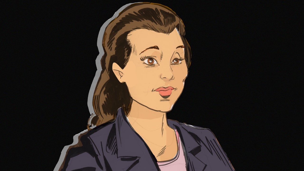 Noor Salman is facing life in prison on terrorism charges. Here, she is depicted by a court sketch artist during her trial.