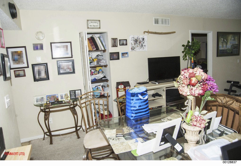 A photo of Noor Salman's living room, which was shown to jurors as evidence.