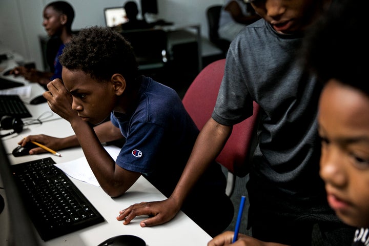 Many of the students who frequent the Downtown Boxing Gym's computer lab have trouble getting online at home.