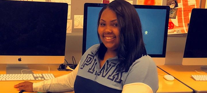 Melanie Rayford, 18, doesn't have a computer or a reliable internet connection at home. To do her schoolwork, she uses computers wherever she can -- like at her high school's computer lab, shown here.