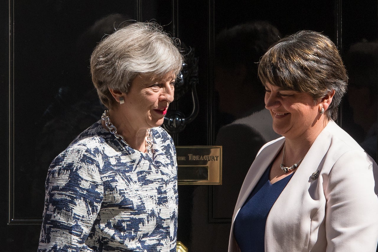 Theresa May and the DUP leader Arlene Foster