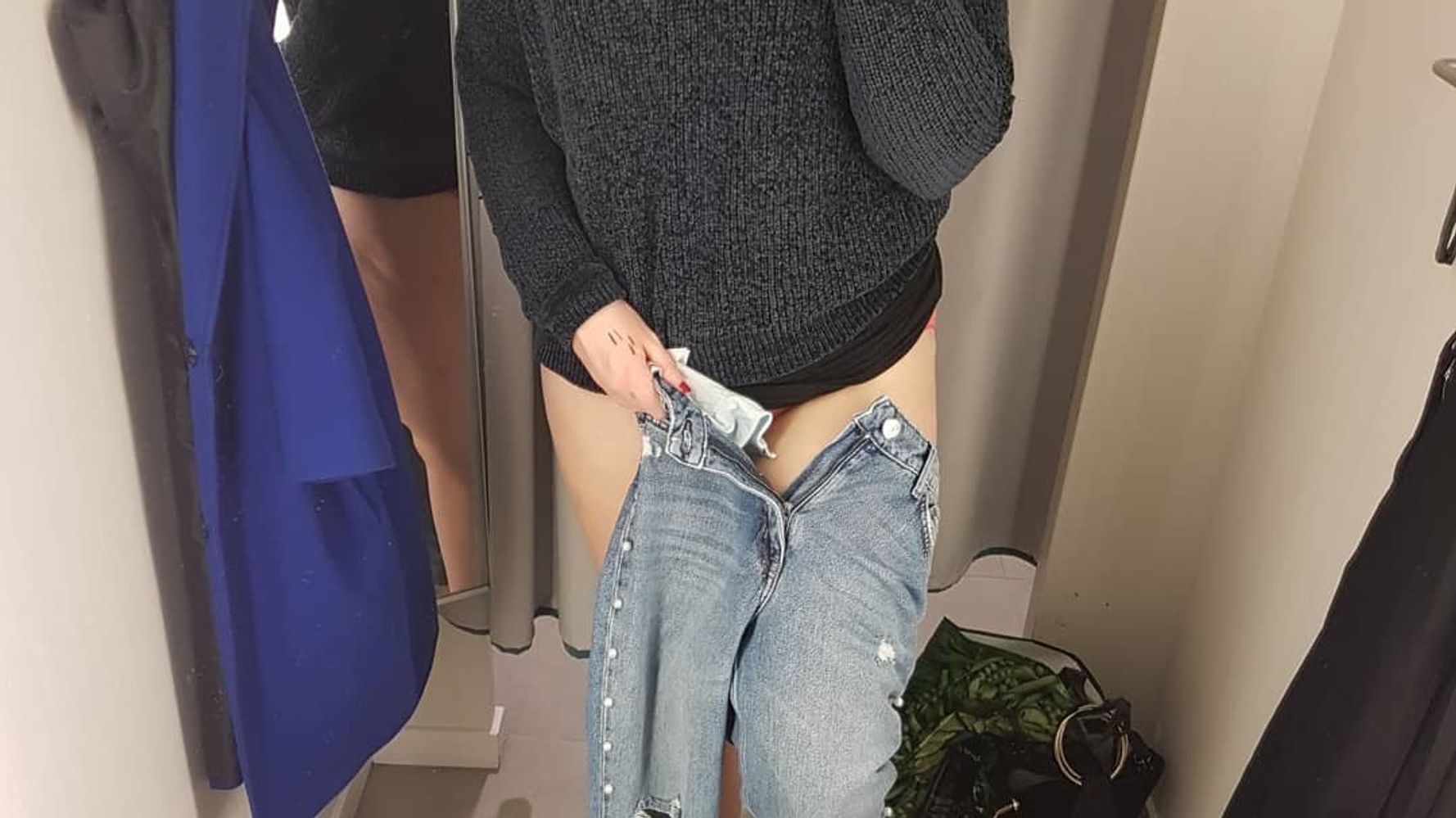 Woman Calls Out H&M For Small Sizing After Failing To Get Size 14 Jeans  Over Her Thighs
