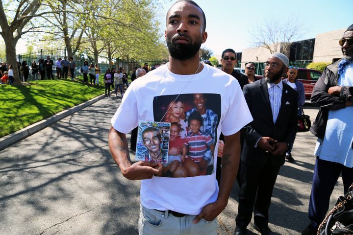 Hundreds of mourners lined up at Bayside of South Sacramento Church Thursday for the funeral of 22-year-old Stephon Clark.