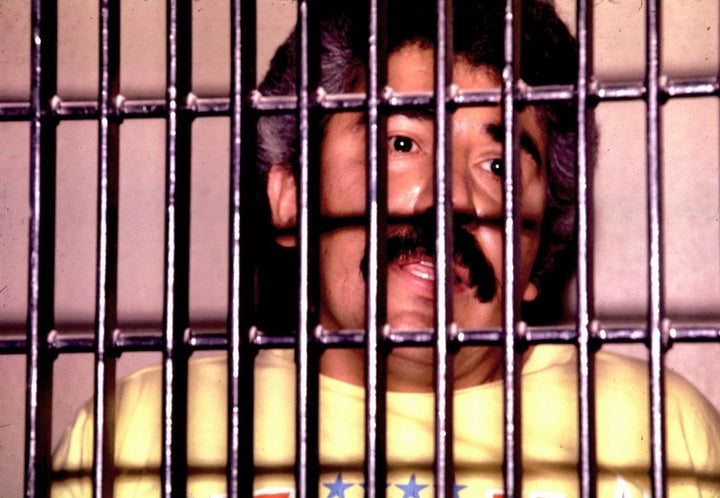 Mexican drug lord Rafael Caro Quintero is shown behind bars in an undated file photo.