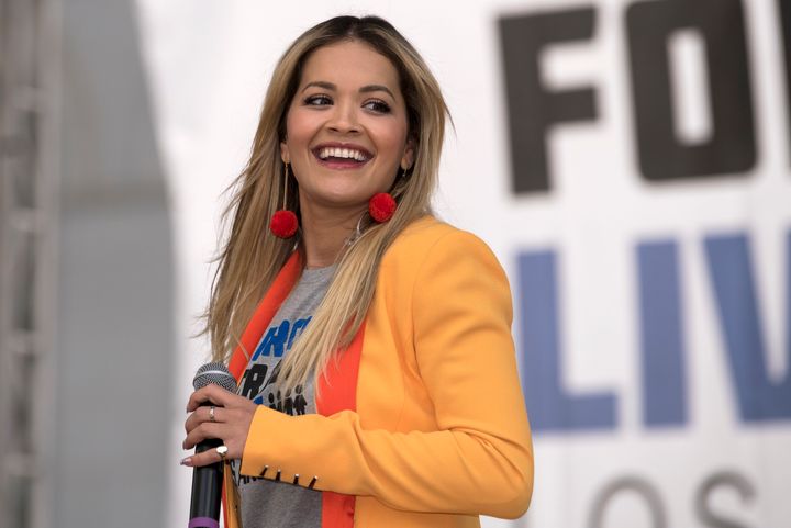 Rita performing at the March For Our Lives protest